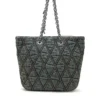 charm-d shopper m Charm-D-Tote-väska i quiltad denim charm-d shopper m Charm-D-Tote-väska i quiltad denim
