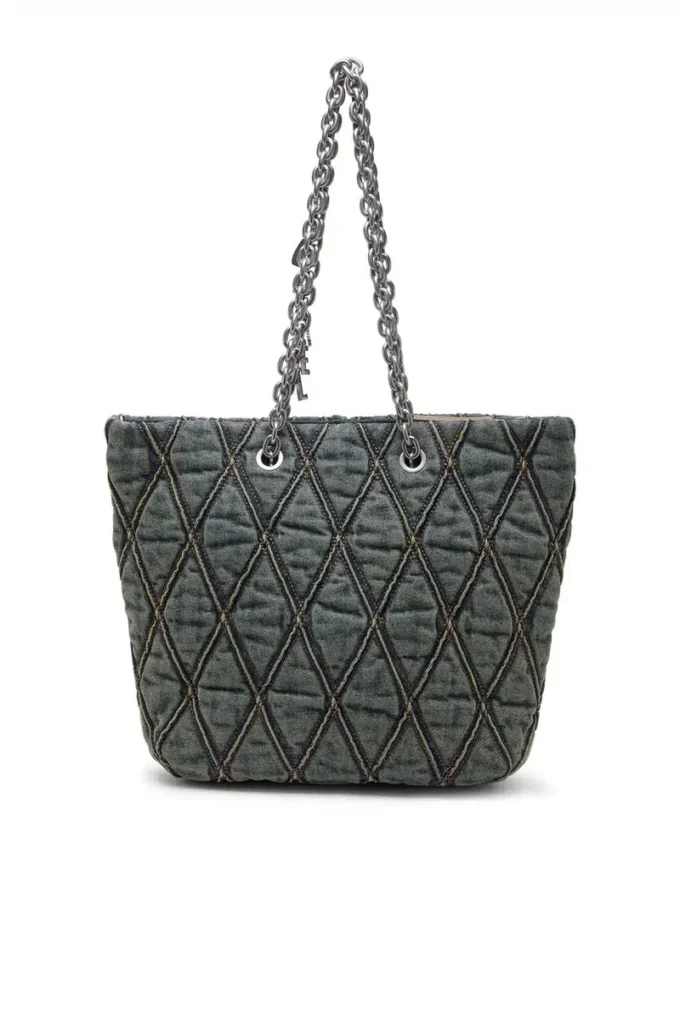 charm-d shopper m Charm-D-Tote-väska i quiltad denim charm-d shopper m Charm-D-Tote-väska i quiltad denim