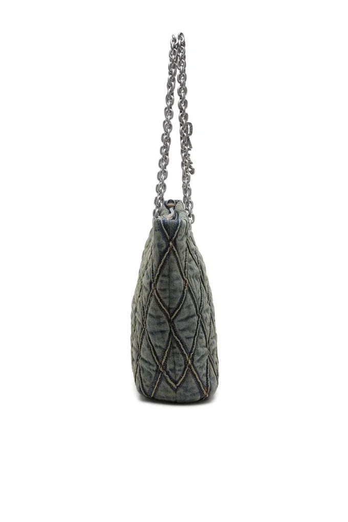 charm-d shopper m Charm-D-Tote-väska i quiltad denim charm-d shopper m Charm-D-Tote-väska i quiltad denim