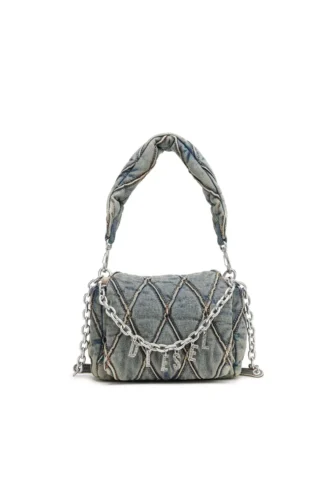 charm-d shoulder s Charm-D S-Liten handväska i quiltad denim