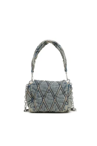 charm-d shoulder s Charm-D S-Liten handväska i quiltad denim