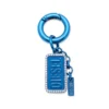 charm-diesel Metallnyckelring med Diesel-logotyp och strass
