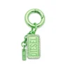charm-diesel Metallnyckelring med Diesel-logotyp och strass