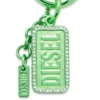 charm-diesel Metallnyckelring med Diesel-logotyp och strass