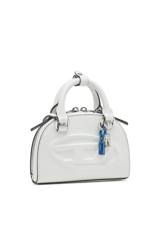 charm-diesel Metallnyckelring med Diesel-logotyp och strass
