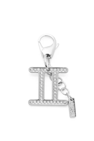 charm gemini Metallcharm i form av stjärntecknet Tvillingarna med strass