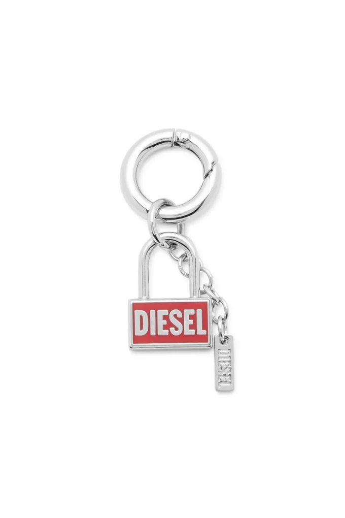 charm-lock Metallnyckelring med hänglåsdesign