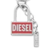 charm-lock Metallnyckelring med hänglåsdesign
