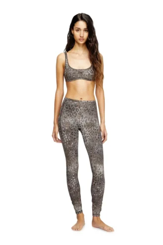 chelsea-utlt Sport-BH i nylon med leopardmönster