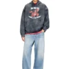 cl-s-boxt-hood-horse Hoodie med tie-dye och hästmotiv cl-s-boxt-hood-horse Hoodie med tie-dye och hästmotiv