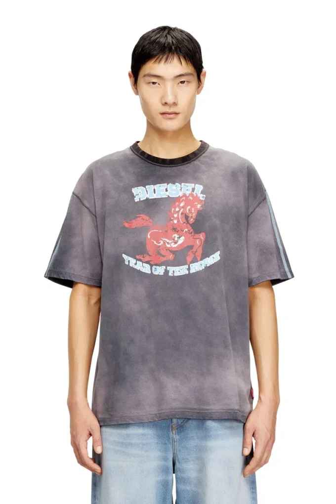 cl-t-boxt-horse T-shirt i bomull med hästmotiv cl-t-boxt-horse T-shirt i bomull med hästmotiv