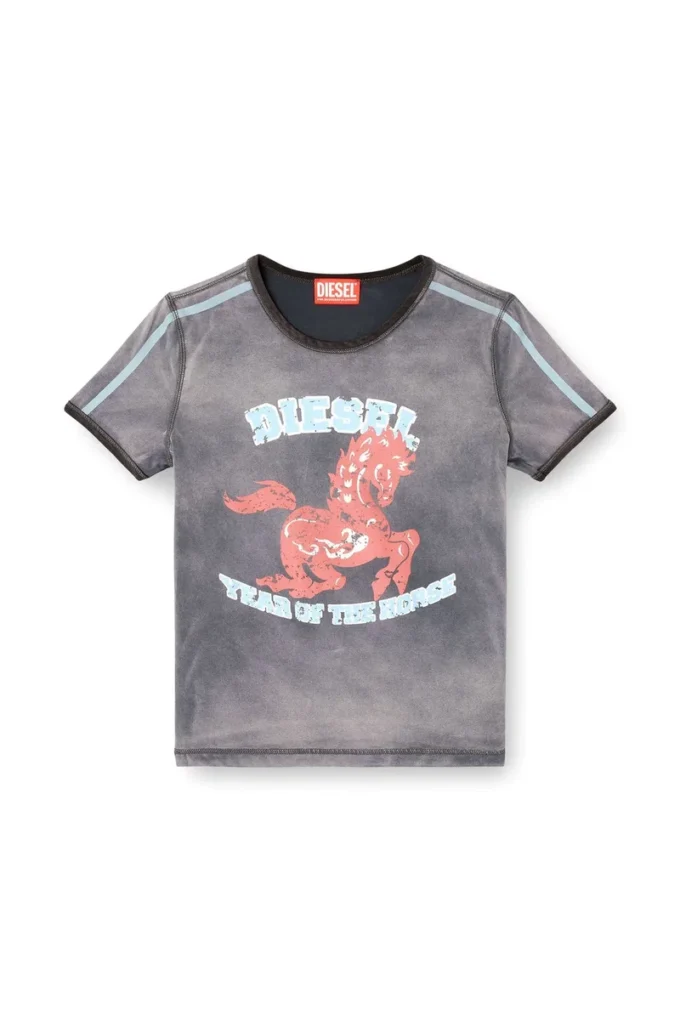 cl-t-uncutie-horse T-shirt i stretchig bomull med hästmotiv cl-t-uncutie-horse T-shirt i stretchig bomull med hästmotiv