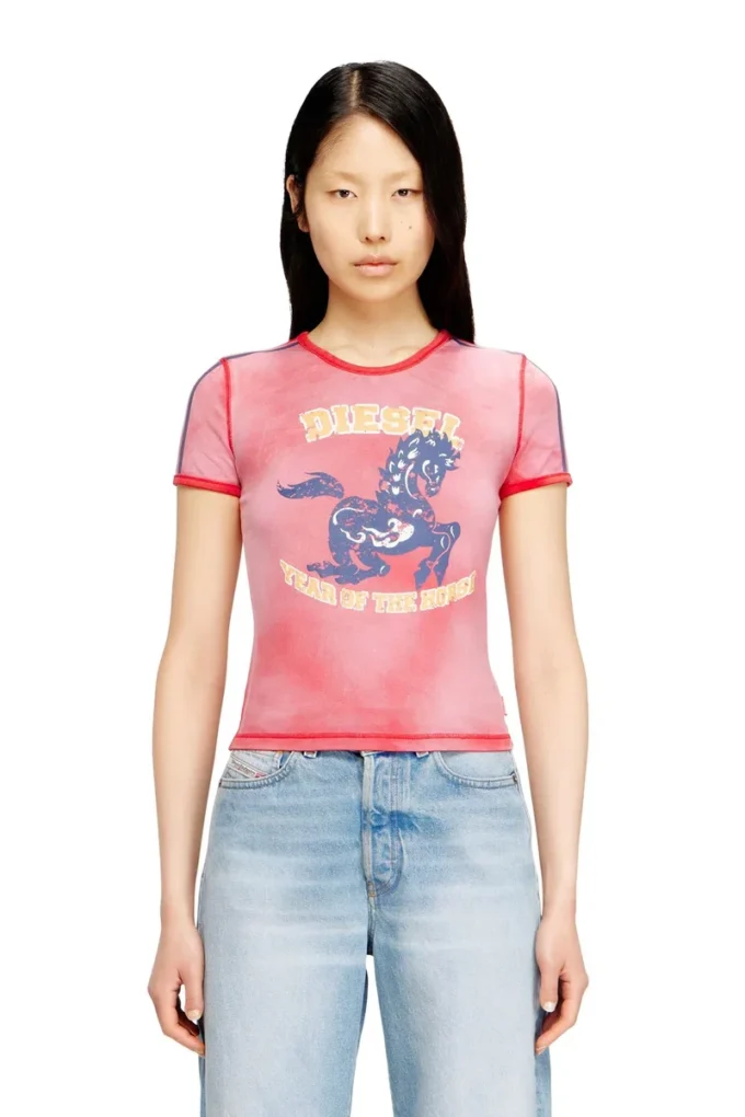 cl-t-uncutie-horse T-shirt i stretchig bomull med hästmotiv cl-t-uncutie-horse T-shirt i stretchig bomull med hästmotiv