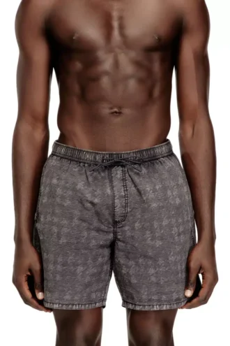 conor-43-dnm Badshorts med blekt hundtandsmönster
