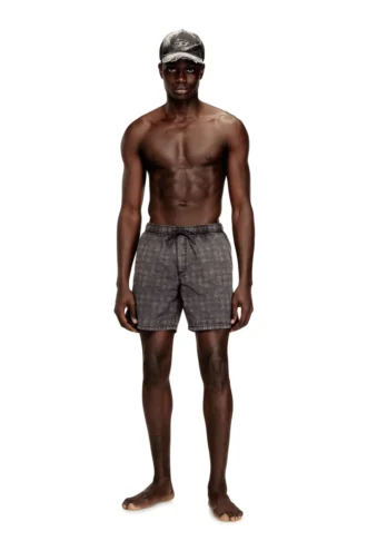 conor-43-dnm Badshorts med blekt hundtandsmönster