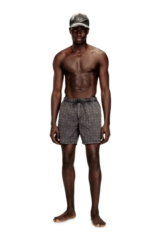 conor-43-dnm Badshorts med blekt hundtandsmönster conor-43-dnm Badshorts med blekt hundtandsmönster