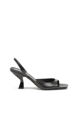 d-amber 75 sandal D-Amber-Slingback sandaler i läder med ödleeffekt