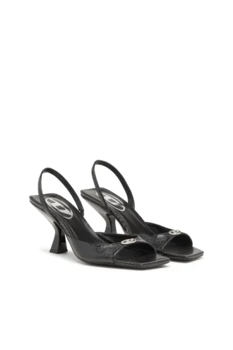 d-amber 75 sandal D-Amber-Slingback sandaler i läder med ödleeffekt