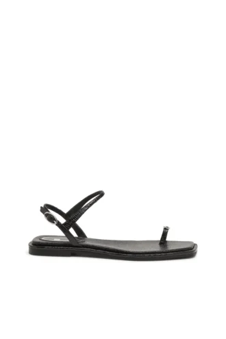 d-amber infra 0 D-AMBER – Sandal i läder med metallisk logotyp
