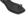 d-amber infra 0 D-AMBER – Sandal i läder med metallisk logotyp d-amber infra 0 D-AMBER – Sandal i läder med metallisk logotyp