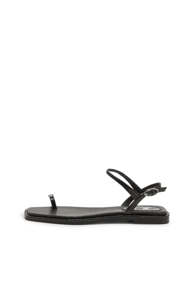 d-amber infra 0 D-AMBER – Sandal i läder med metallisk logotyp d-amber infra 0 D-AMBER – Sandal i läder med metallisk logotyp