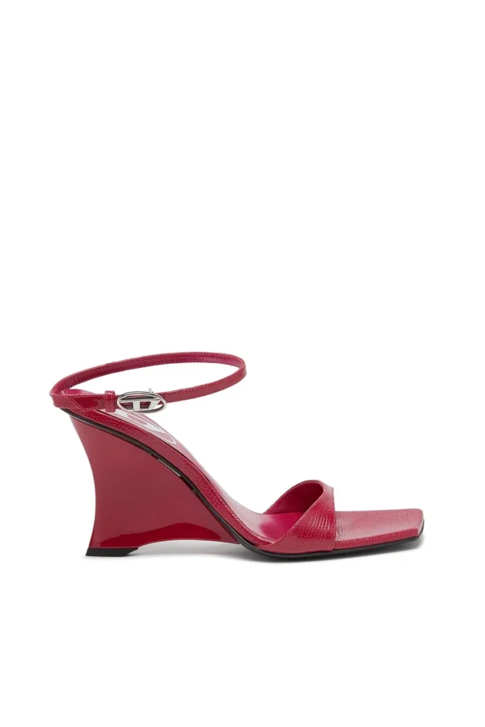 d-amber sandal kilklack D-Amber-Wedge sandaler i läder med ödleeffekt d-amber sandal kilklack D-Amber-Wedge sandaler i läder med ödleeffekt