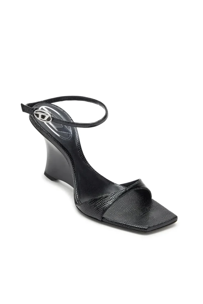 d-amber sandal kilklack D-Amber-Wedge sandaler i läder med ödleeffekt d-amber sandal kilklack D-Amber-Wedge sandaler i läder med ödleeffekt