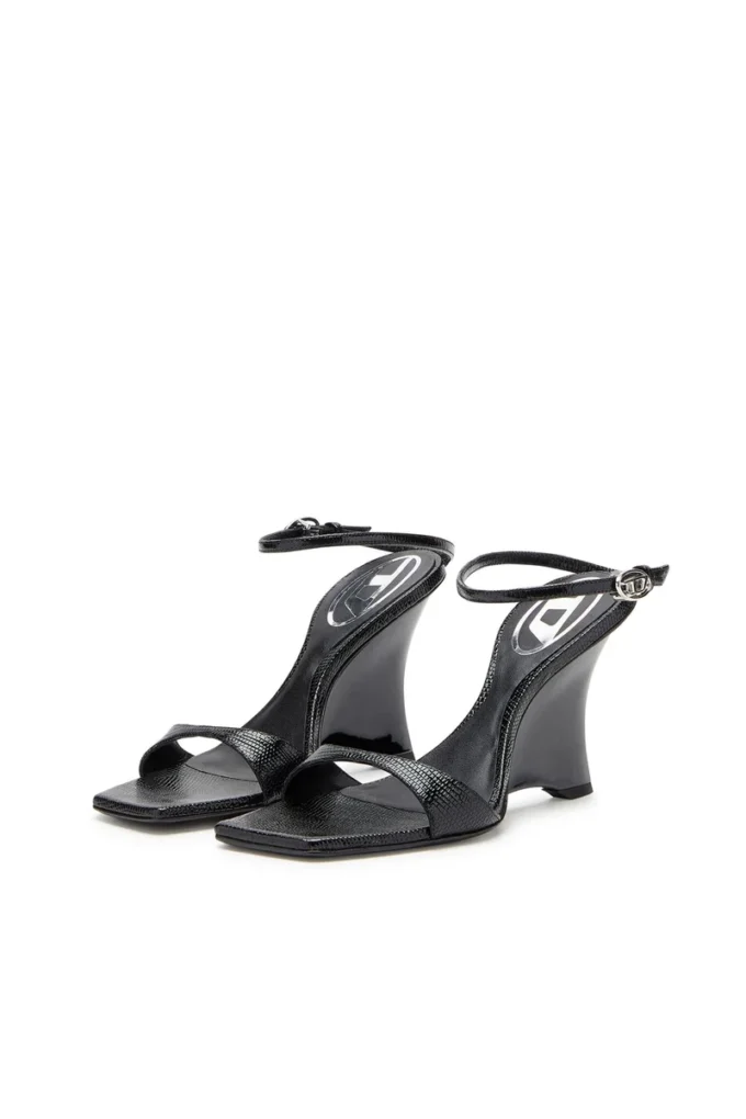 d-amber sandal kilklack D-Amber-Wedge sandaler i läder med ödleeffekt d-amber sandal kilklack D-Amber-Wedge sandaler i läder med ödleeffekt