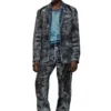 d-bla-dev-fse Kavaj i randig devoré-denim d-bla-dev-fse Kavaj i randig devoré-denim