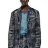 d-bla-dev-fse Kavaj i randig devoré-denim d-bla-dev-fse Kavaj i randig devoré-denim