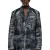 d-bla-dev-fse Kavaj i randig devoré-denim d-bla-dev-fse Kavaj i randig devoré-denim