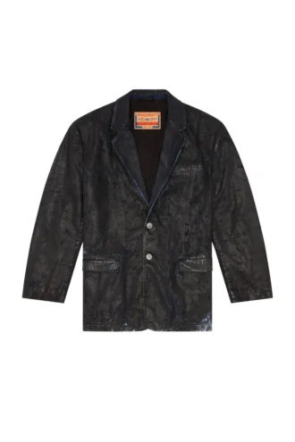 d-bla-fse Denimblazer med craquelé-beläggning