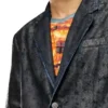d-bla-fse Denimblazer med craquelé-beläggning d-bla-fse Denimblazer med craquelé-beläggning