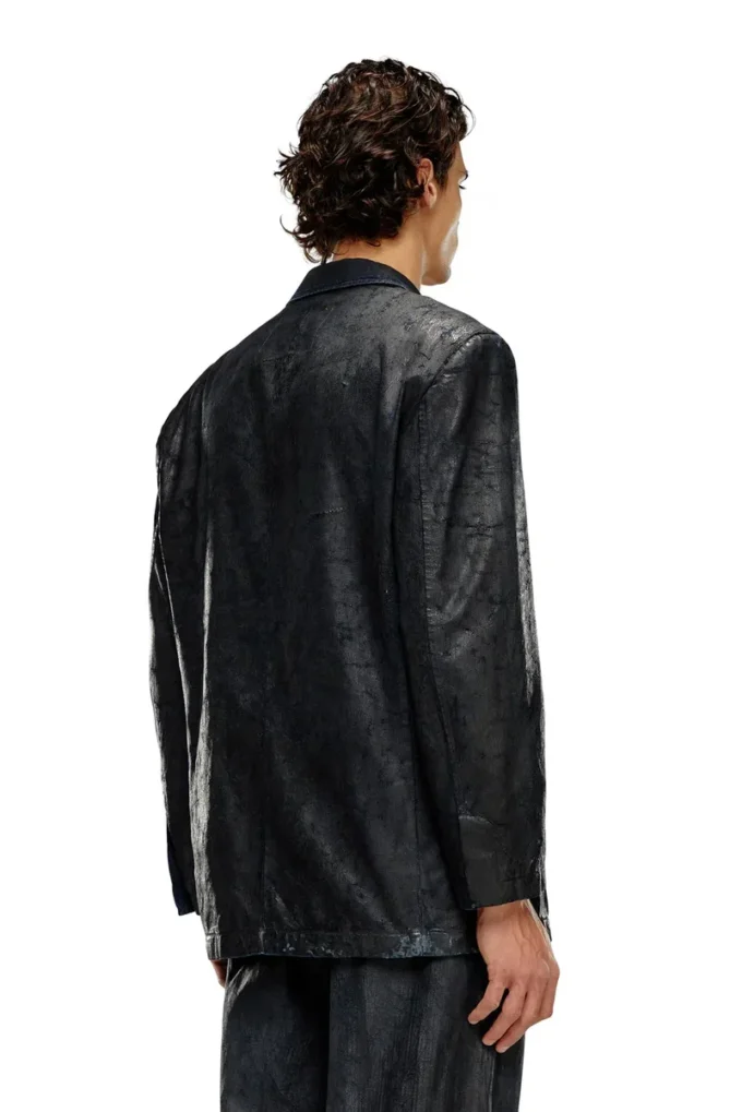 d-bla-fse Denimblazer med craquelé-beläggning d-bla-fse Denimblazer med craquelé-beläggning