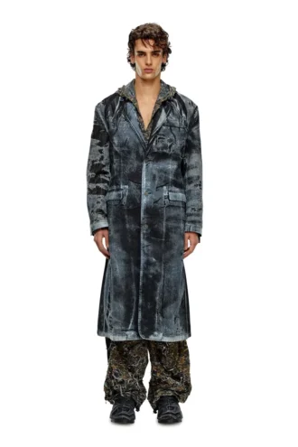 d-bla-long-dev-fse Kappa i randig devoré-denim