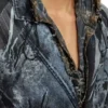 d-bla-long-dev-fse Kappa i randig devoré-denim d-bla-long-dev-fse Kappa i randig devoré-denim