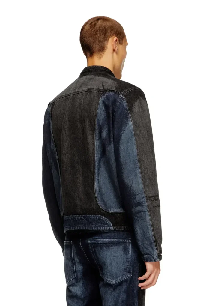 d-blenk-s Bikerjacka i tvåfärgat denim d-blenk-s Bikerjacka i tvåfärgat denim