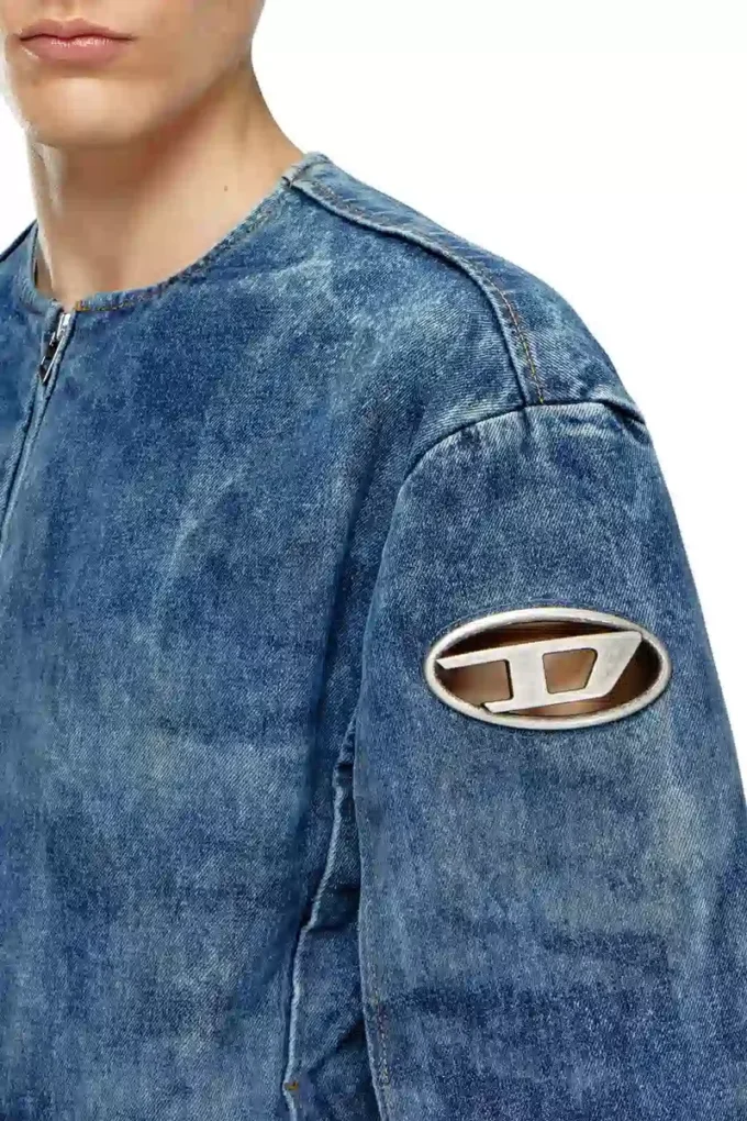 d-calur-fse Jeansjacka med dragkedjedetaljer i bikerstil d-calur-fse Jeansjacka med dragkedjedetaljer i bikerstil