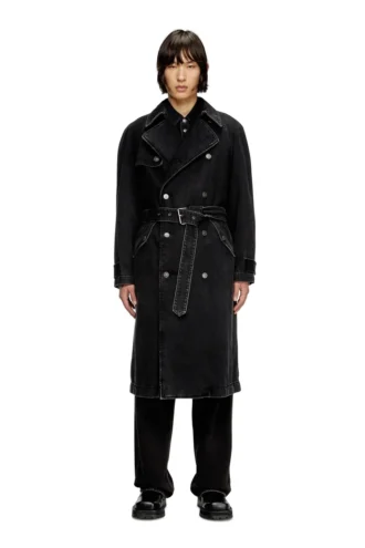 d-delirious-d Trenchcoat i ren tvättad denim