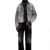 d-denver-s Truckerjacka i denim med tonade läderdetaljer d-denver-s Truckerjacka i denim med tonade läderdetaljer