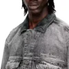 d-denver-s Truckerjacka i denim med tonade läderdetaljer d-denver-s Truckerjacka i denim med tonade läderdetaljer