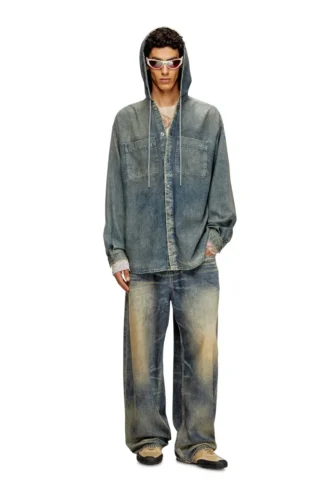 d-dewny-hood-s2 Overskjorta i marmorerad belagd denim
