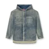 d-dewny-hood-s2 Overskjorta i marmorerad belagd denim d-dewny-hood-s2 Overskjorta i marmorerad belagd denim