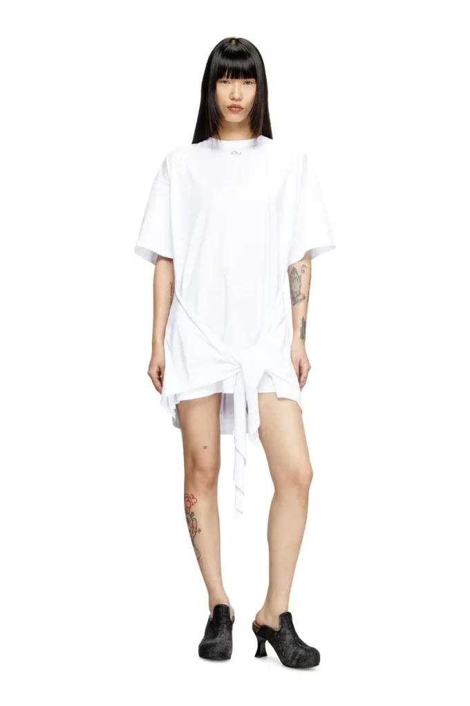 d-eivor T-shirtklänning med knytning fram d-eivor T-shirtklänning med knytning fram