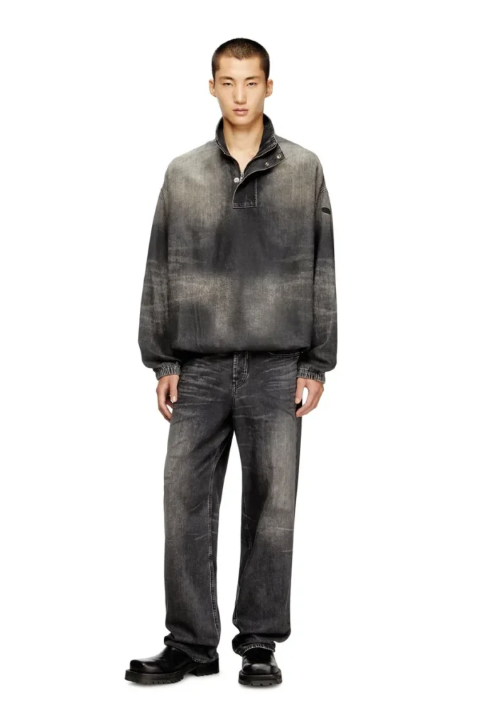 d-flow-s3 Denimtop med hög hals d-flow-s3 Denimtop med hög hals