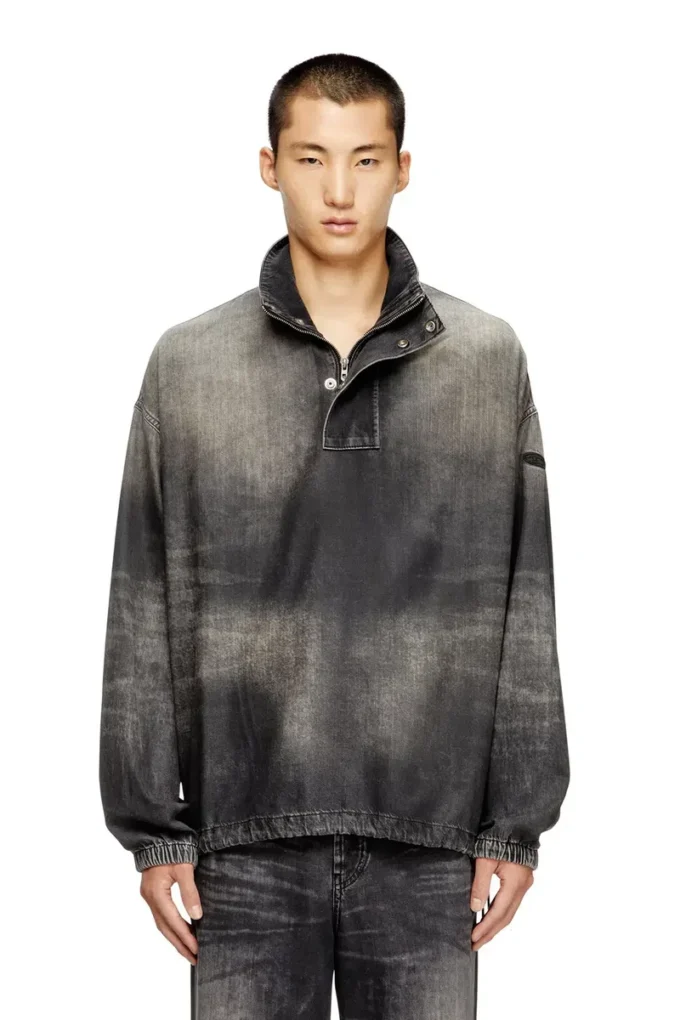d-flow-s3 Denimtop med hög hals d-flow-s3 Denimtop med hög hals