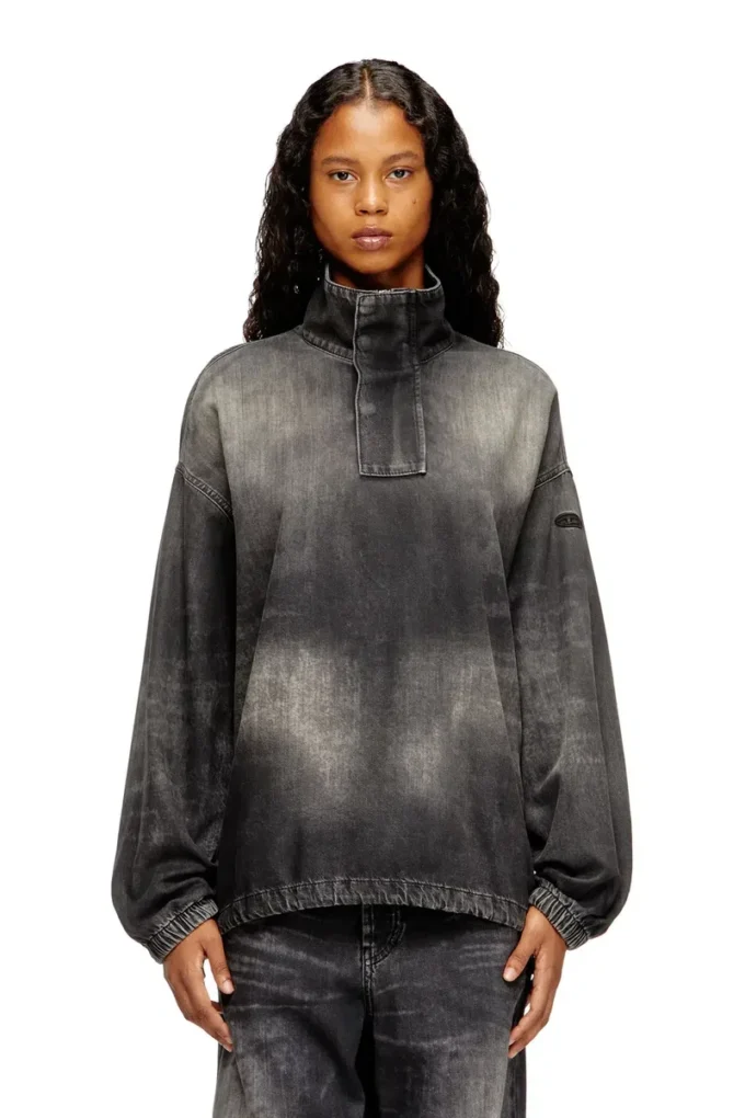 d-flow-s3 Denimtop med hög hals d-flow-s3 Denimtop med hög hals