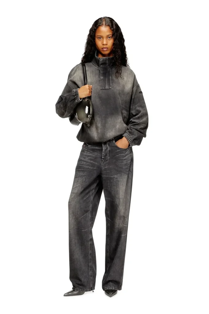 d-flow-s3 Denimtop med hög hals d-flow-s3 Denimtop med hög hals