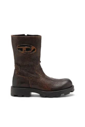 d-hammer bkr d w D-Hammer-Biker boots i slitet, krackelerat mocka