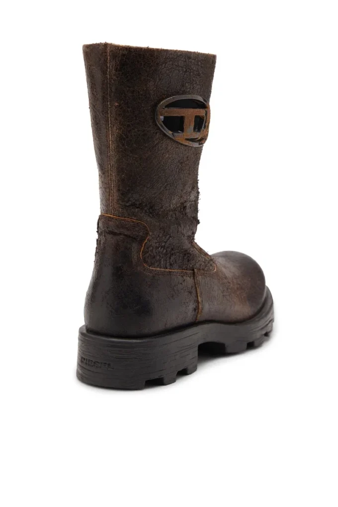 d-hammer bkr d w D-Hammer-Biker boots i slitet, krackelerat mocka